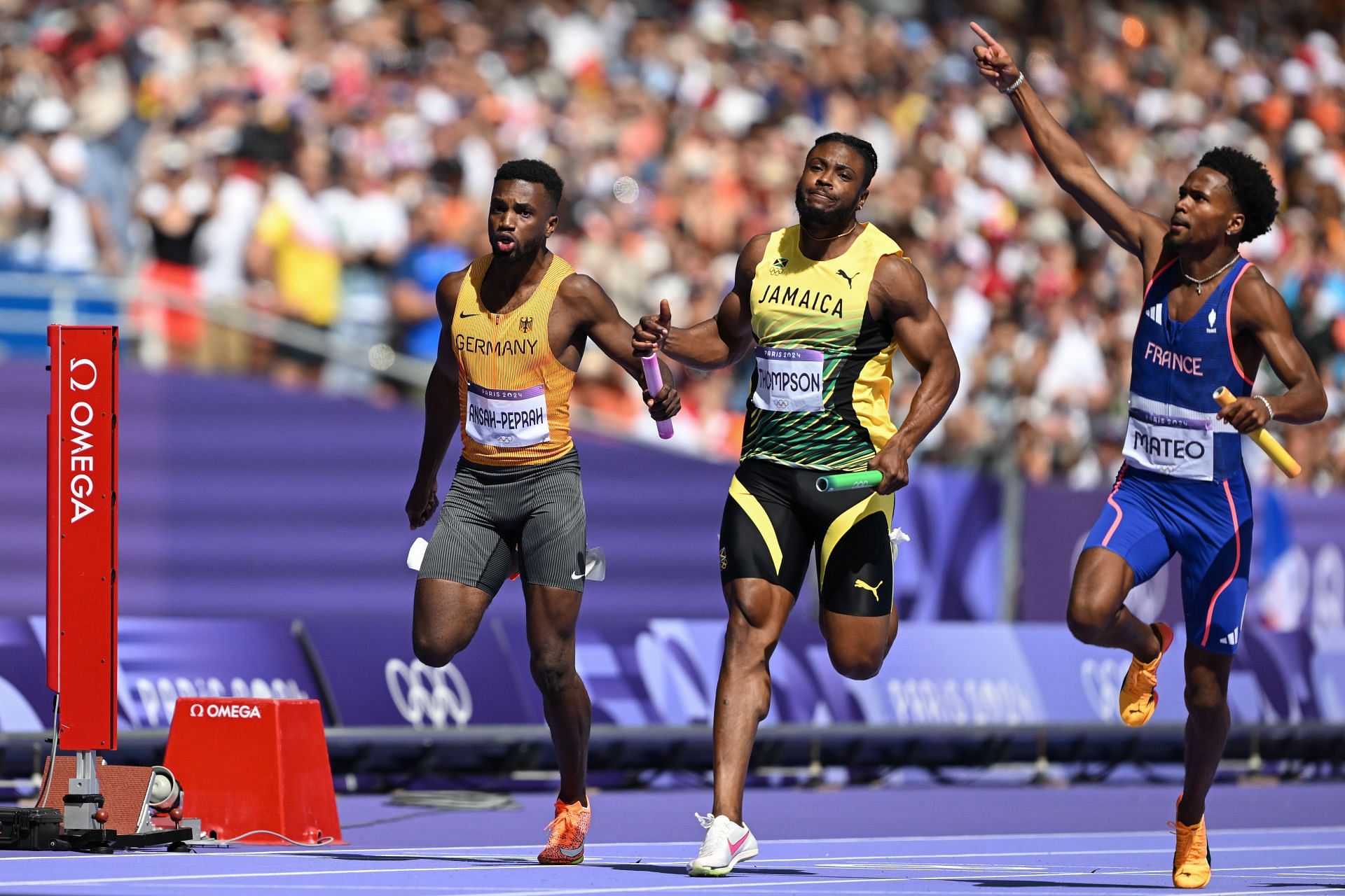 Kishane Thompson at the Paris 2024 - Athletics - Source: Getty